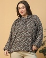 Shop Women's Multicolor Floral Printed Plus Size Top-Front