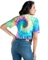 Shop Women's Multicolor Tie & Dye Loose Comfort Fit Crop T-shirt-Design