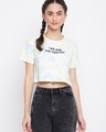 Shop Women's Multicolor Tie & Dye Crop T-shirt-Front