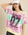 Shop Women's Multicolor Typography T-shirt-Front
