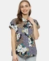 Shop Women's Multicoloured Regular Fit Printed Casual Shirt-Front