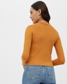 Shop Women's Mustard Cotton High Neck Top-Design