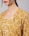 Shop Women's Mustard Printed Lurex Top