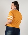 Shop Women's Mustard Yellow Oversized Plus Size Short Top-Design