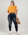 Shop Women's Mustard Yellow Oversized Plus Size Short Top-Full