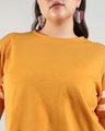 Shop Women's Mustard Yellow Oversized Plus Size Short Top