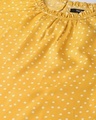 Shop Women's Mustard Yellow & White Polk Dot Print Top