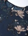 Shop Women's Navy Blue & Beige Floral Printed Sheath Dress