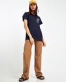 Shop Women's Navy Blue Believe Graphic Printed Boyfriend T-shirt-Full