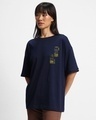 Shop Women's Navy Blue Dream Graphic Printed Oversized T-shirt