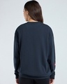 Shop Women's Navy Blue Future Is Bright Graphic Printed Oversized Sweatshirt-Full
