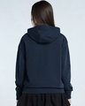 Shop Women's Navy Blue Graphic Printed Oversized Hoodies-Full