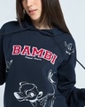 Shop Women's Navy Blue Graphic Printed Oversized Hoodies