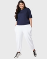 Shop Women's Navy Blue Plus Size Oversized T-shirt-Design