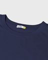 Shop Women's Navy Blue Plus Size Oversized T-shirt-Full