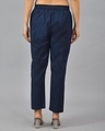 Shop Women's Navy Blue Relaxed Fit Casual Pants-Design