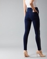 Shop Women's Navy Blue Skinny Denim Jeans-Design