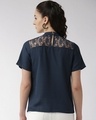 Shop Women's Navy Blue Solid Top-Design