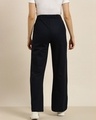Shop Women's Navy Blue Solid Wide Leg Pants