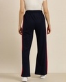 Shop Women's Navy Blue Solid Wide Leg Pants