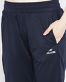 Shop Women's Navy Blue Solis Cropped Track Pants-Full
