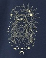 Shop Women's Navy Blue Stardust Soul Graphic Printed Oversized T-shirt