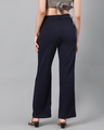 Shop Women's Navy Blue Straight Fit Trousers-Full