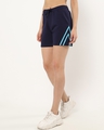 Shop Women's Navy Side Binding Shorts-Design