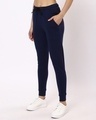 Shop Women's Navy Slim Fit Joggers-Design