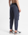 Shop Women's Blue Tapered Cargo Pants-Full