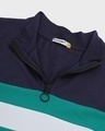 Shop Women's Navy-Ultramarin Green Color Block High Neck Dress