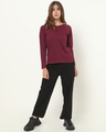 Shop Women's Not So Wine Stripe Raglan Full Sleeve T-shirt-Full