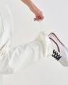 Shop Women's Off White Baggy Oversized Parachute Pants