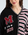 Shop Women's Black & White Striped Oversized Sweater