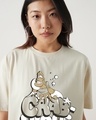 Shop Women's Off White Crabulous Graphic Printed Oversized T-shirt