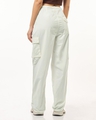 Shop Women's Off White Oversized Cargo Parachute Pants-Design