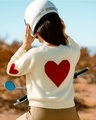 Shop Women's Off White Oversized Sweater-Front