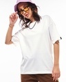 Shop Women's White Oversized T-shirt-Front