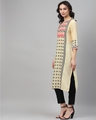 Shop Women's Off White Screen Print Straight Kurta-Design