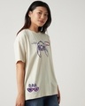 Shop Women's Off White Stay Weird Graphic Printed Oversized T-shirt-Full
