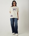 Shop Women's Off White Stay Weird Graphic Printed Oversized T-shirt