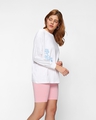 Shop Women's White Ocean Child Graphic Printed Oversized T-shirt-Design