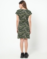 Shop Women's Olive Camo Slim Fit T-shirt Dress-Design