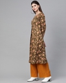 Shop Women's Olive Floral Printed A-Line Kurta-Design