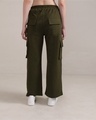 Shop Women's Olive Green Cargo Track Pants-Design