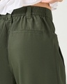 Shop Women's Olive Green Oversized Korean Pants