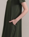Shop Women's Olive Green Relaxed Fit A-Line Dress
