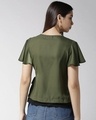 Shop Women's Olive Green Solid Wrap Top-Design