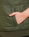 Shop Women's Olive Plus Size Sleeveless Puffer Jacket