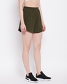 Shop Women's Olive Slim Fit Shorts-Full